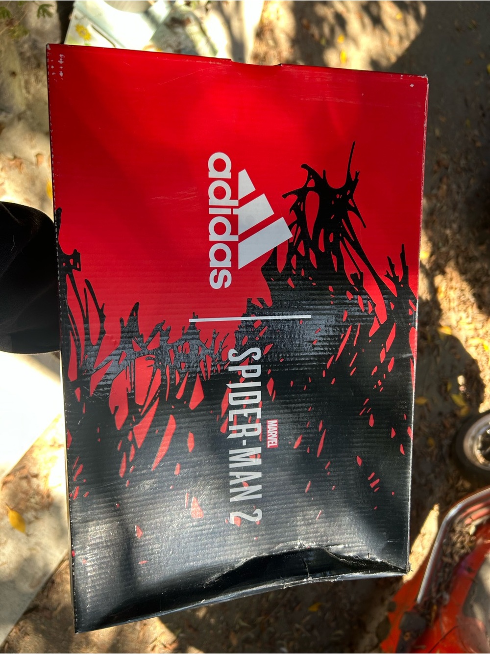 adidas Red and Black Ultra 4D Mid Evolved Shoe Box Panel🕷️